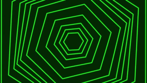 Neon Green Abstract Geometric Pattern Lines Background for Futuristic Techn.. Stock Footage 341056905