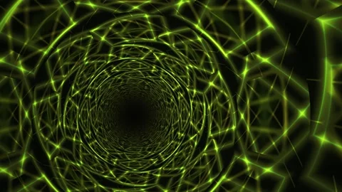 Neon green abstract geometric shapes. Stock Footage 334342899