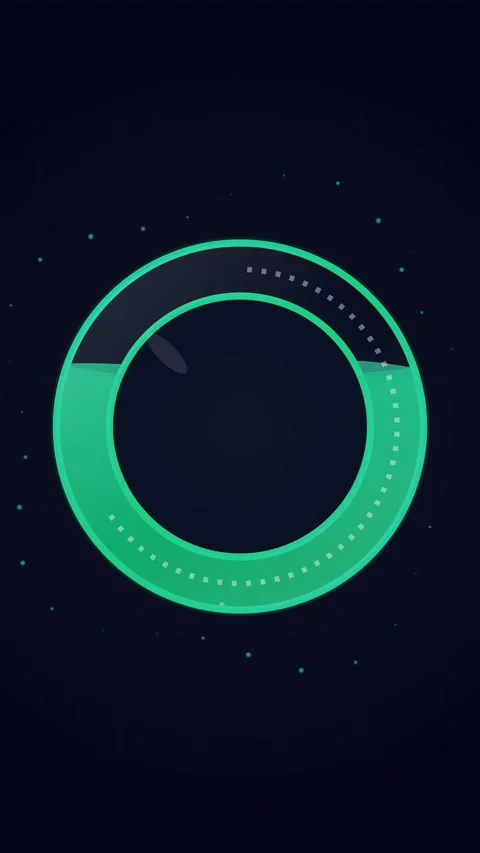 Neon green abstract loading circle graphic for futuristic technology backgr.. Stock Footage 344933407