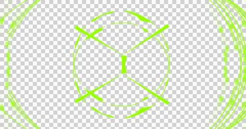 Neon green abstract technology background with dynamic shapes Stock Illustration