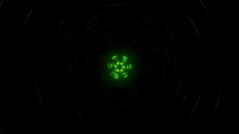 Neon Green and Red Light Tunnel Stock Footage 330978804