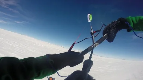 Neon green and white colored parasail 動画素材 79979280