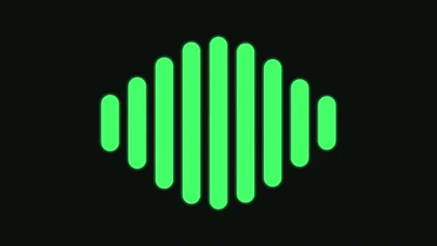 Neon green audio waveform Vidéo 340574780