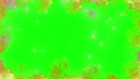 Neon green background with floating hearts Видео 337924076