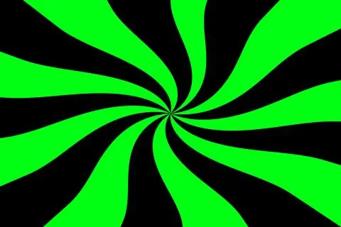 Neon Green Black Psychedelic Vortex Stock Illustration