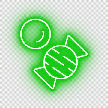 Neon green candy icon Stock Illustration