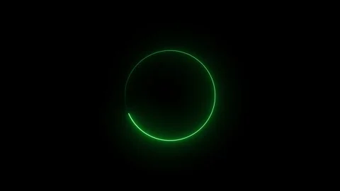 Neon green circle with dynamic loading animation on black background, futur.. 库存影片 332158094
