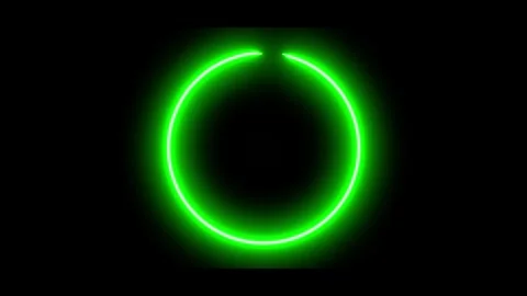 Neon Green Circle Loading Ring Loop Animation Stock Footage 333580568
