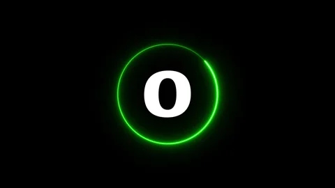 Neon green countdown clock animation go. Stockbeeldmateriaal 331897583