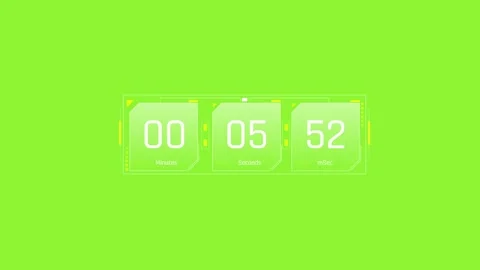 Neon Green Countdown Timer Animation Stock Footage 306097945