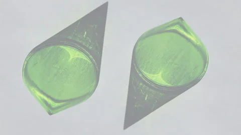 Neon Green Creative Abstract Transparency and Light Study of Geometric Objects Stock Footage 305067180