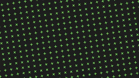 Neon green crosses pattern on dark abstract background for modern motion design Stock Footage 334140111