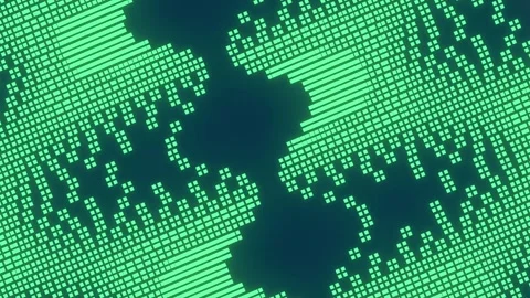 Neon Green Cyberpunk Diagonal Pixel Data Stream 4K Loop Stock Footage 337934062