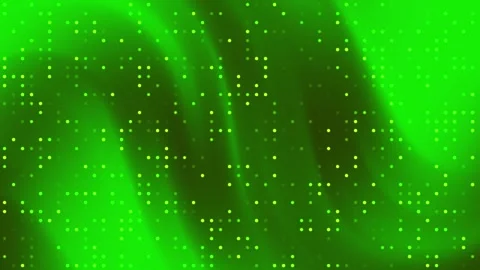Neon green dark background with glowing dots overl Stock Footage 329090075