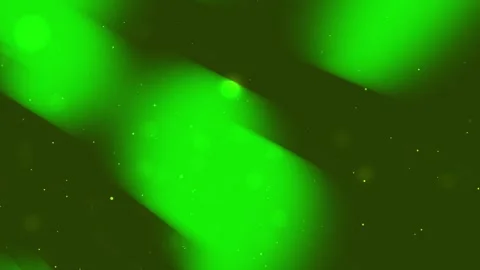 Neon green dark with glowuing oarticle overlay Stock Footage 329090679