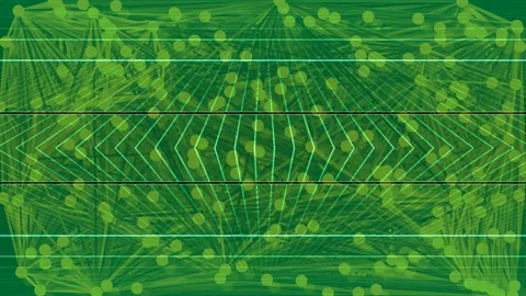 Neon green data streams moving over an intricate futuristic technological g.. Stock Footage 337707564