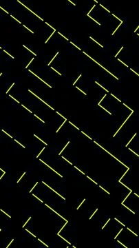 Neon Green Digital Circuit Lines Background Stock Illustration