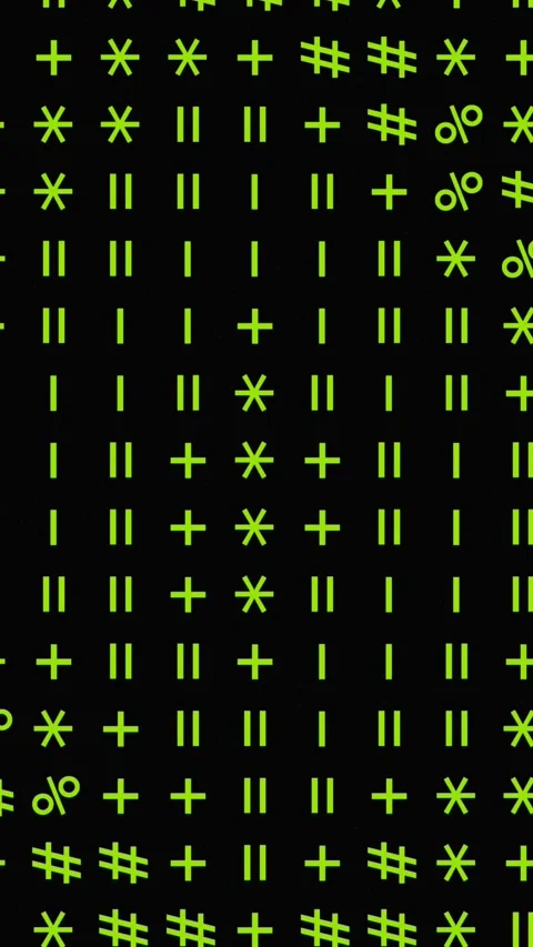 Neon Green Digital Coding Symbols on Black Background Stock-Footage 341776348
