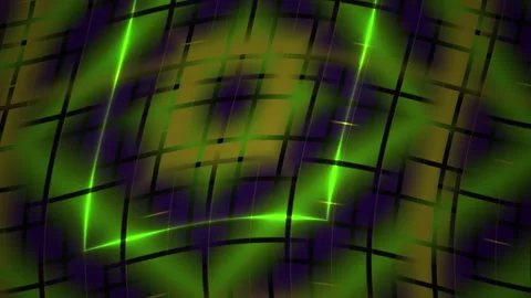Neon Green Digital Frame Glows on a Dark Curved Grid in a Futuristic 3d Abs.. Stock Footage 343737052