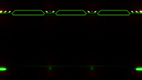 Neon Green Frame for Streaming and Gaming Stock Footage 284404256
