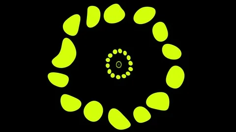Neon Green Glowing Organic Cell Tunnel Rotation Motion Graphic Loop 库存影片 339510109