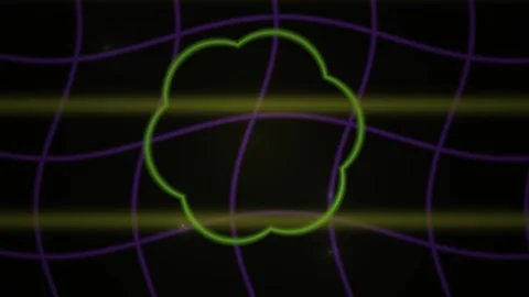 Neon Green Grid Lines Technology Background. Stock Footage 340036346