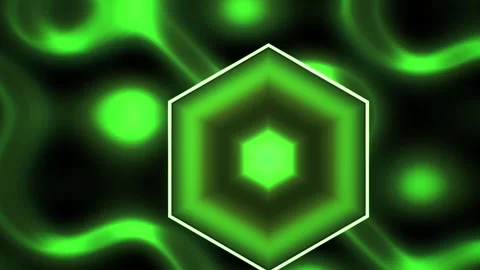 Neon Green Hexagon Abstract Motion Background. Stock Footage 334536159