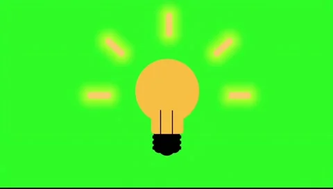 Neon Green Light Bulb Glow on Bright Background. Stock Footage 314455045