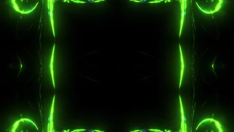 Neon Green Light Core VJ Loop Stock Footage 326739575