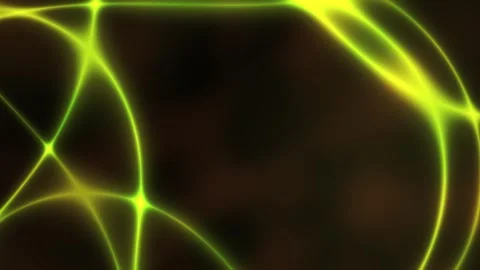 Neon green light network patterns. Stock Footage 335371640