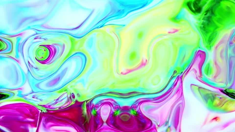 Neon Green Liquid Flow with Soft Organic Distortion Stock Footage 331287886