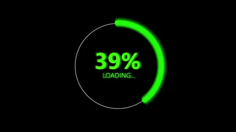 Neon green loading animation. Circular p... | Stock Video | Pond5