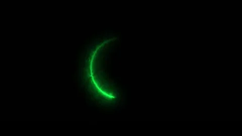 Neon Green Plasma Circle Loading Loop On Black Background Stock Footage 319567147