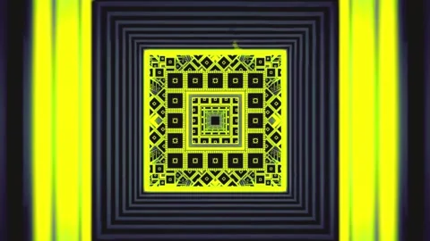 Neon green QR code on black background. Scanning code with yellow glow effect Vídeo Stock 334272054