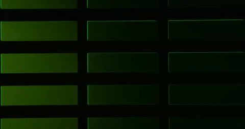 Neon green rectangular grid on dark futuristic tech background 스톡 일러스트