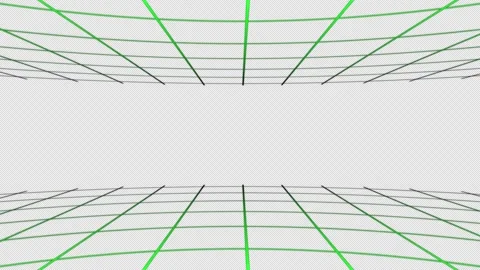 Neon Green Retro 80s Grid Wireframe Perspective Digital Loop Stock Footage 340194106