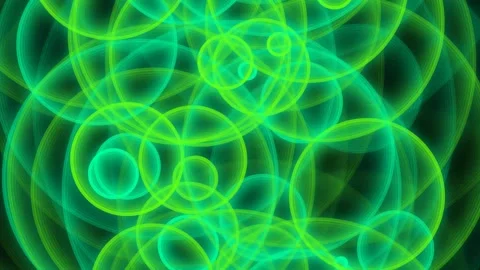 Neon green ripple motion background over black with glowing waves Video stock 339883124