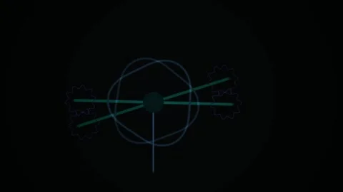 Neon green sci-fi target design. Stock Footage 334891426