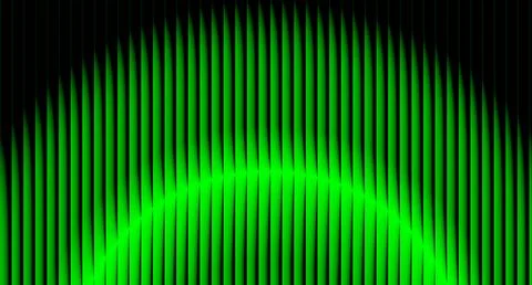 Neon Green Semi Circle Light Effect with Vertical Stripes Background Stock Illustration