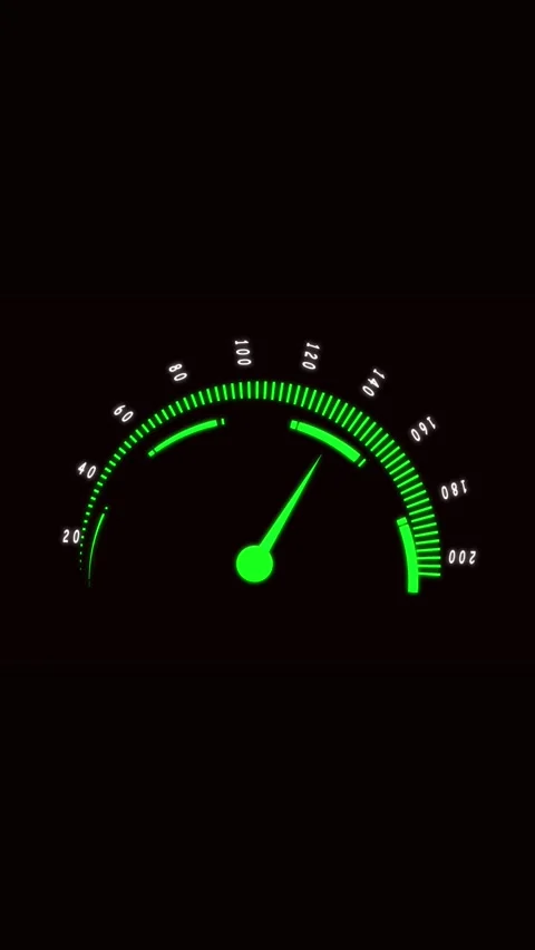 Neon green speedometer animation vertical video rising progress bar abstrac.. Stock Footage 321630559
