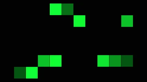 Neon green squares pattern on black gradient 動画素材 209780066