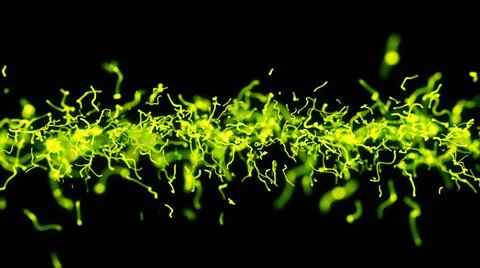 Neon Green Strings of Energy 스톡 일러스트