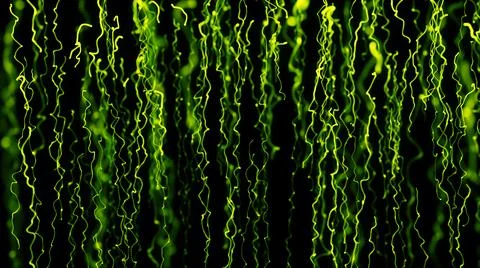 Neon Green Strings Illustration 스톡 일러스트