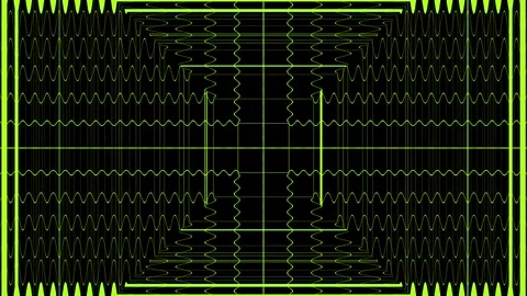 Neon green waveform grid digital noise tech loop background Stock-Footage 333720862