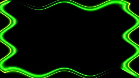 Neon Green Wavy Frame Stock Footage 284403275