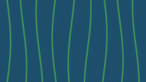 Neon green wavy lines pattern on dark blue background Stock Illustration