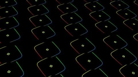 Neon Grid Abstract Pattern Stock Footage 301687208