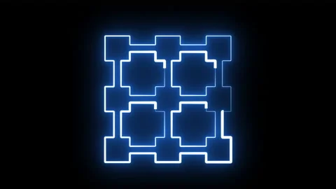 Neon grid animation. Stock Footage 184623721