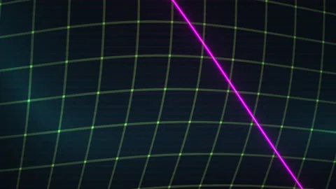 Neon Grid Background With Lines. Stock Footage 340036657