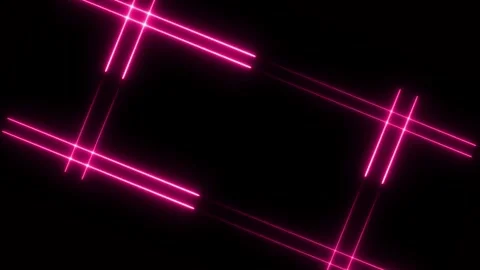 Neon grid frame on black background Stockbeeldmateriaal 330760304